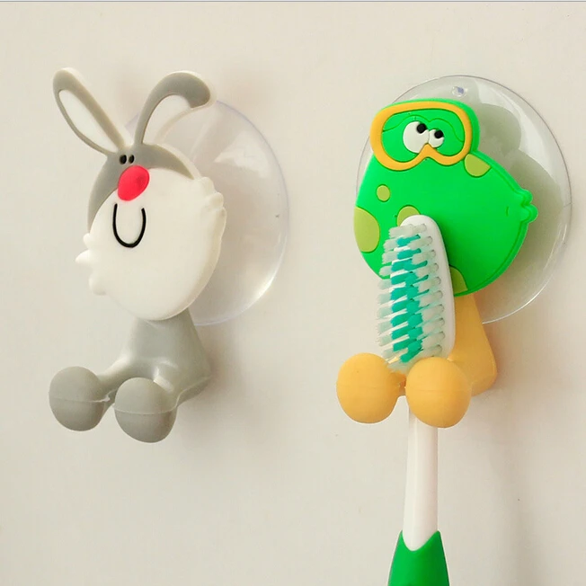 Wholesale cartoon silicone tooth brush holder for kids