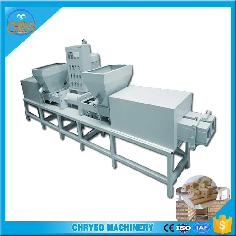 Automatic 3 heads wood Sawdust Pallet Block Making Machine