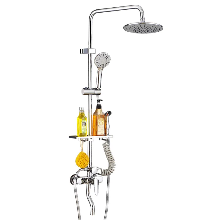 Hot selling 4 setting single handle bath shower mixer brass bathroom shower set