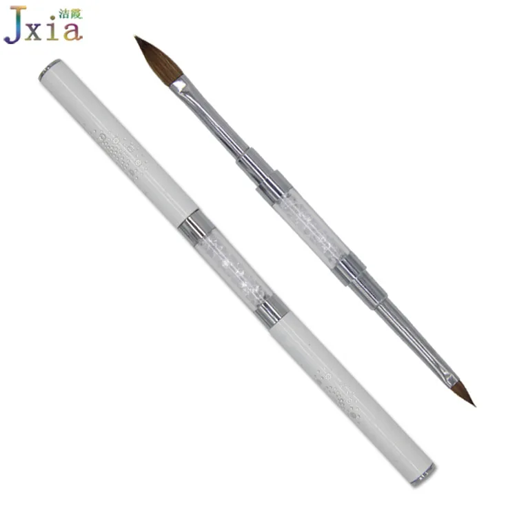 Professional 2 Side 100% Pure Kolinsky Hair 4# and 12# Acrylic Liquid Powder Carving Builder Nail Art Brush