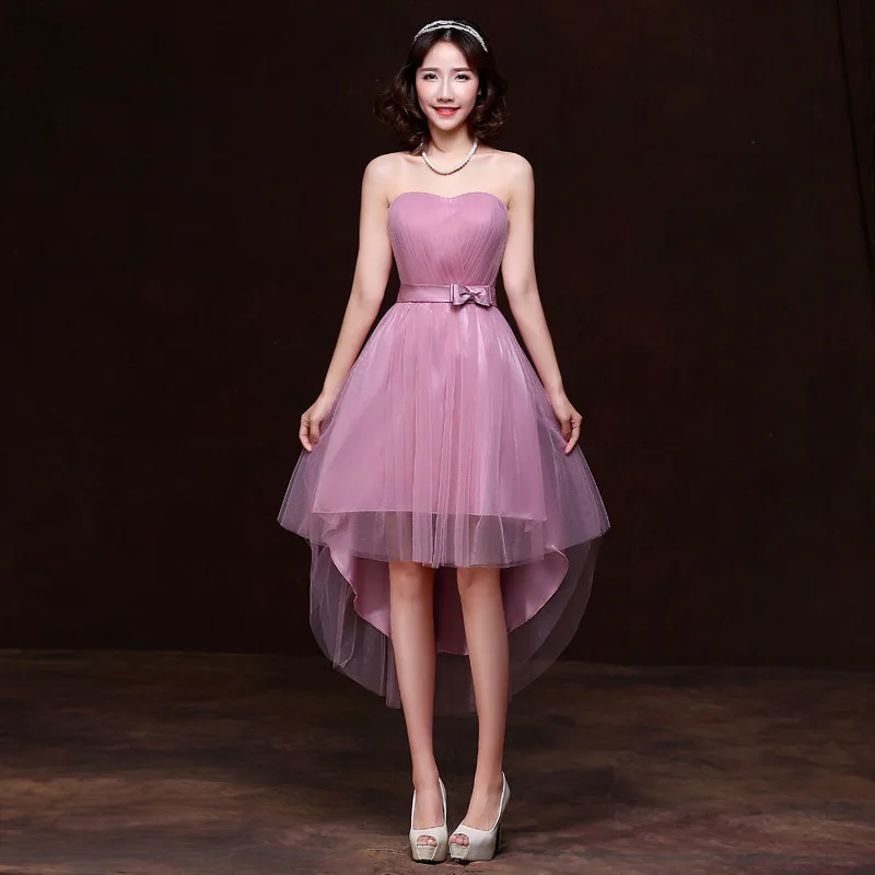
ZH1105L High quality bridesmaid dress knee length prom dress evening dress for women 