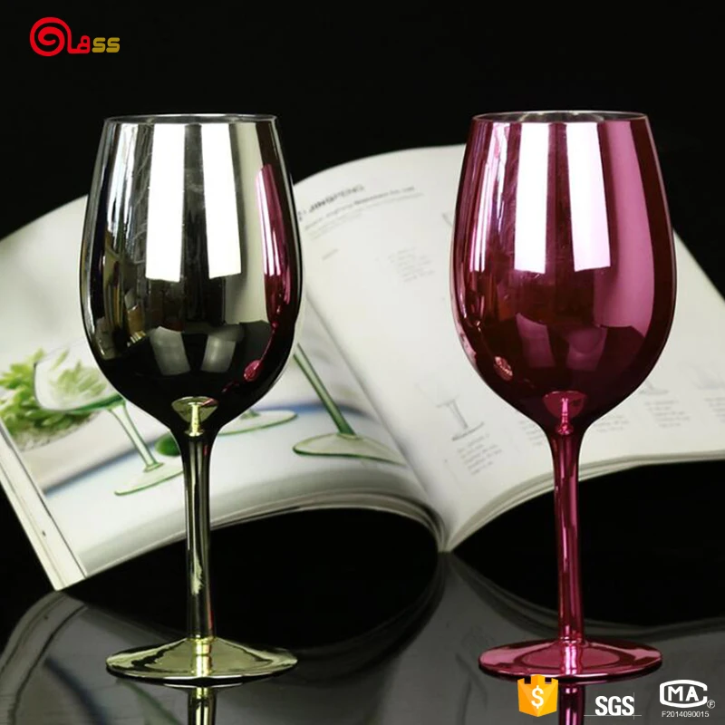 High quality red decorative branded wine glass glass tumbler