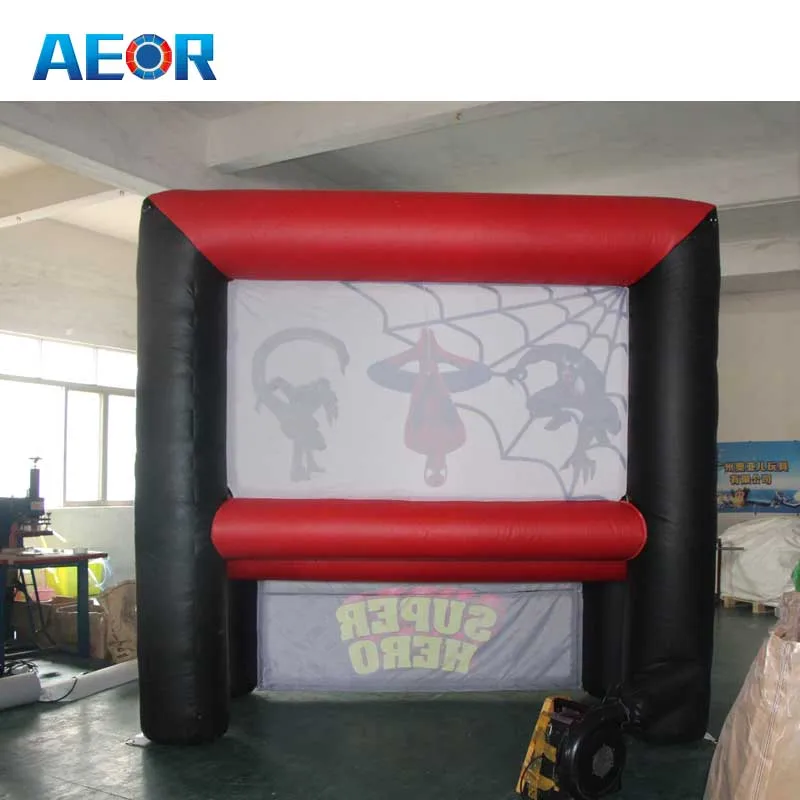 New design Spider-Man theme inflatable archery target sport game equipment with hover ball price