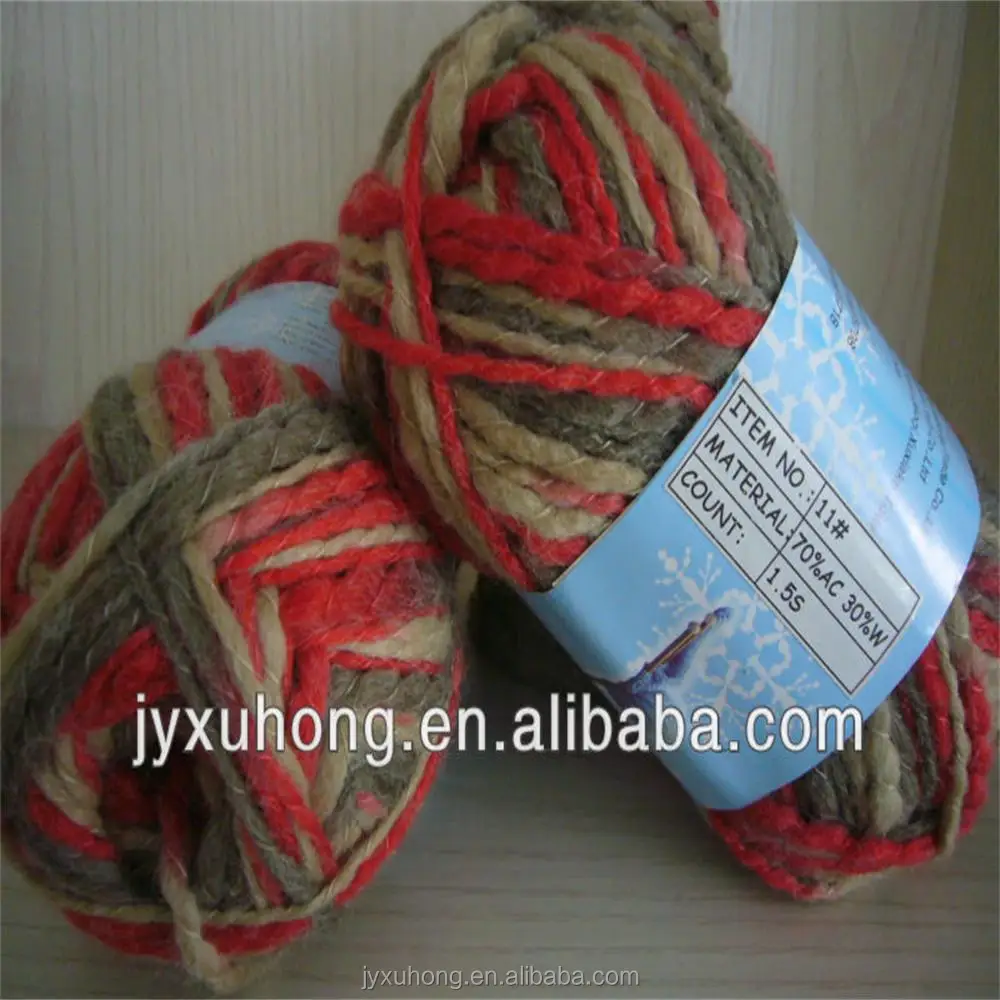 
fancy big-belly wool yarn for loomage 