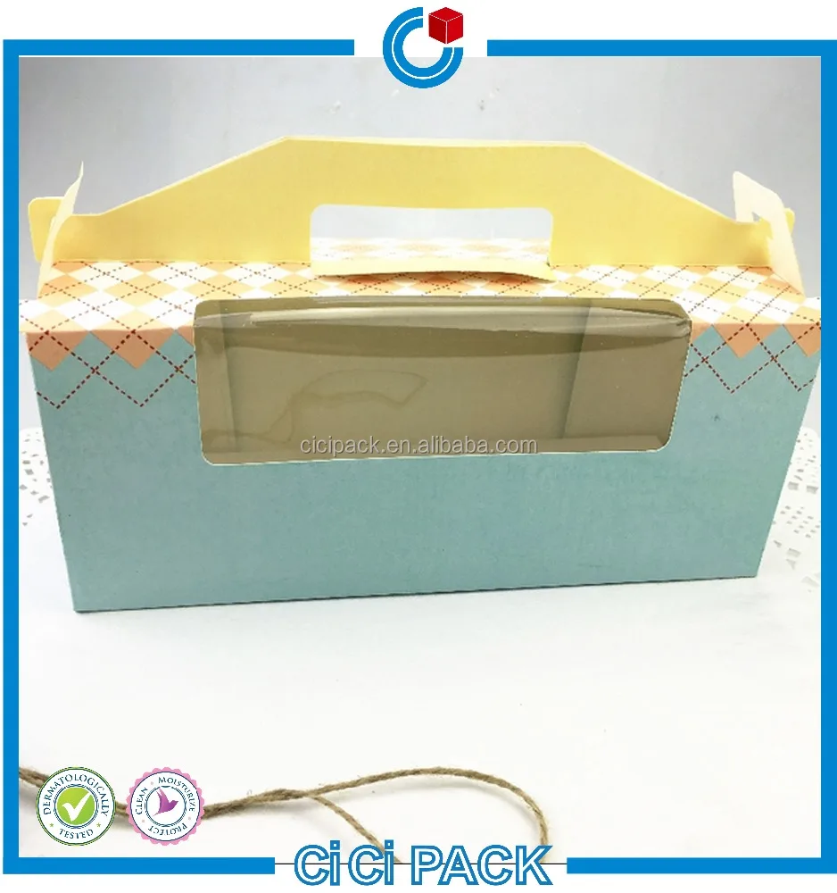 Рождество коричневой крафт-бумаги cake box рождественский торт коробки пакет с пробкой базы