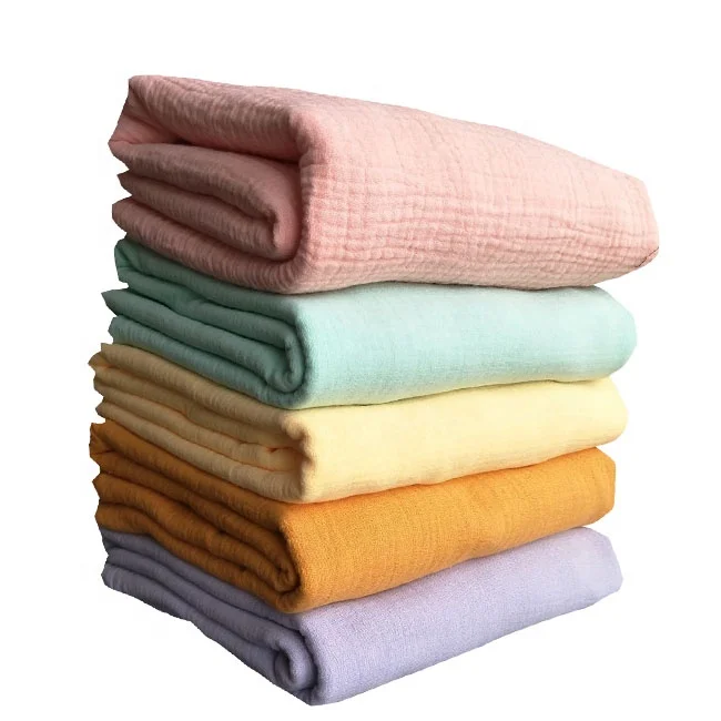 
hot sale softness wrinkle organic cotton double gauze fabric  (62130053017)