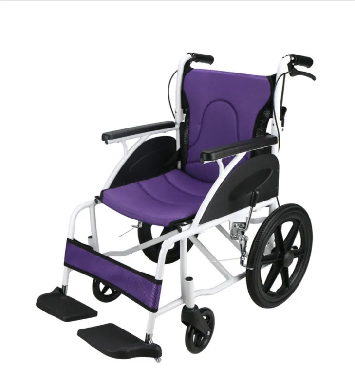 Durable Self Folding Commode Wheelchair with Footrests for elderly
