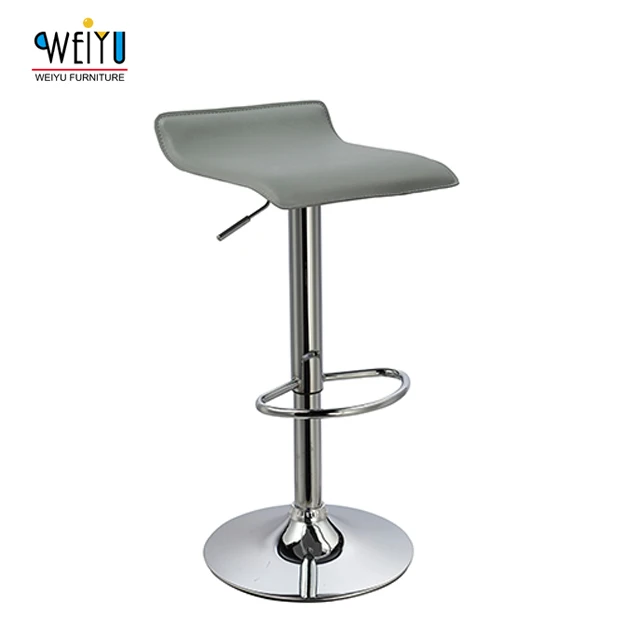 DH Seat Swivel Adjustable Footrest Chrome Base PVC bar stool black