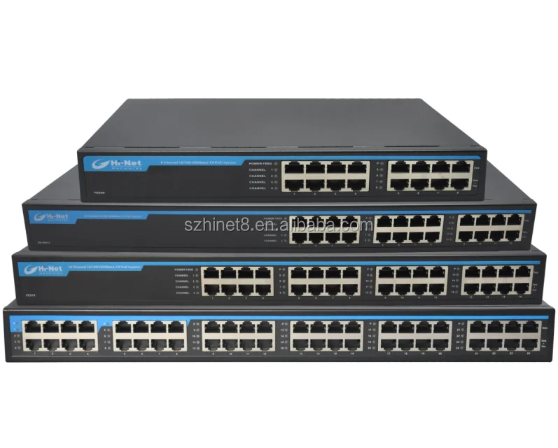 Hi-Net PoE switch L3 managed 16*10/100/1000M PoE injector with 4G SFP uplink for wireless AP