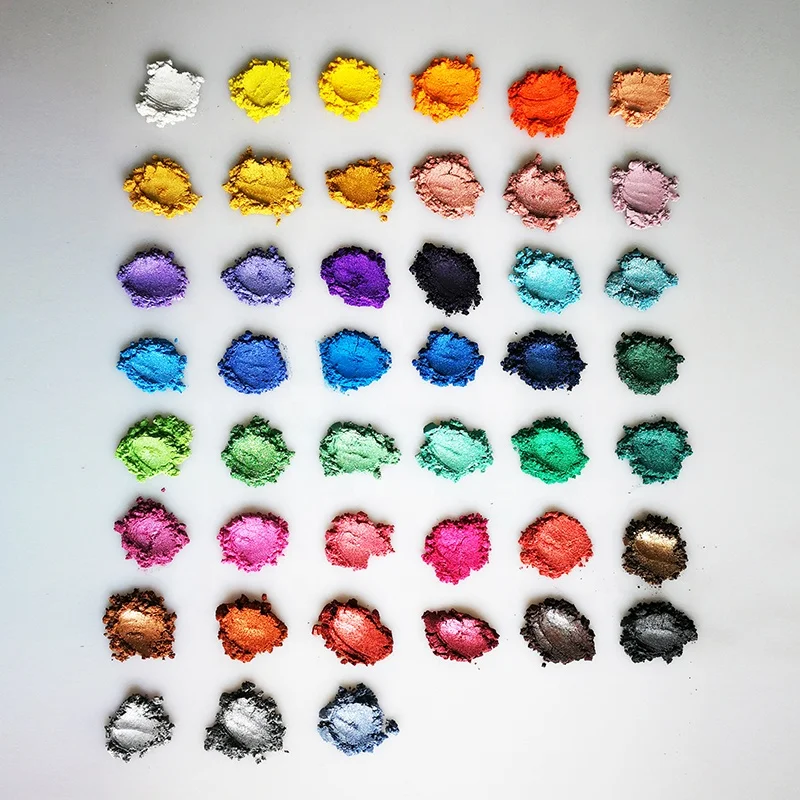 
orcheer 2019 red purple blue green yellow natural mica pearl pigment for Bath bomb, hand made soap, epoxy resin art 