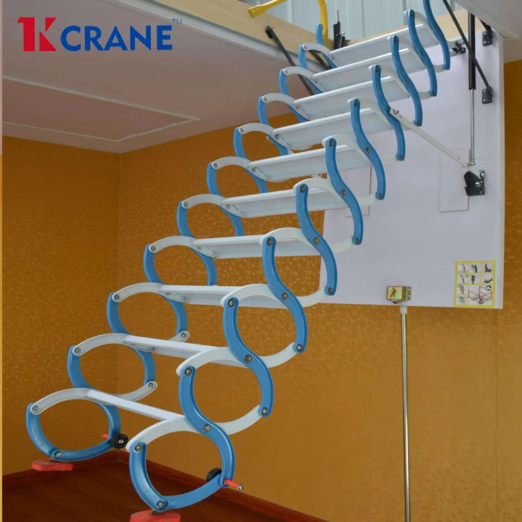 Power foot semi-automatic attic, Telescopic staircase, home duplex villa, stealthy stairs, electric elevators