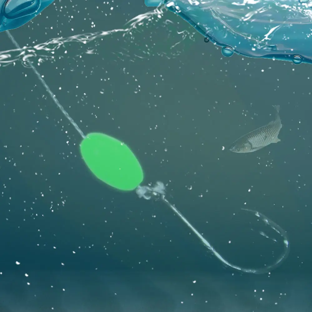 Wholesale Luminous Glow Fishing Beads Plastic Oval Egg Beads Fishing Tackle For Rig 100pcs/bag