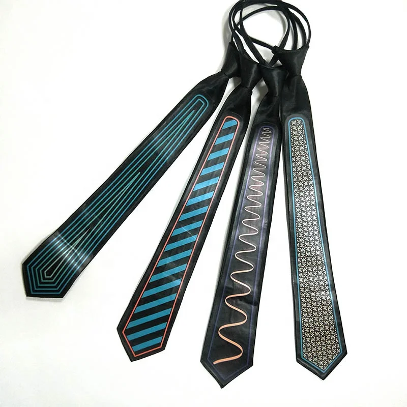 Заводская поставка, светодиодный мигающий галстук EL, светодиодный галстук для вечеринки