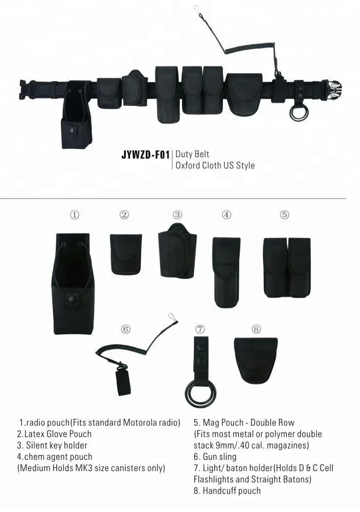 Police Oxford cloth waist Belt