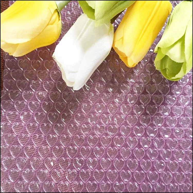 Оптовая продажа, белая пузырчатая сумка в форме сердца, рулон для защитной упаковки, воздушно-пузырчатая подушка