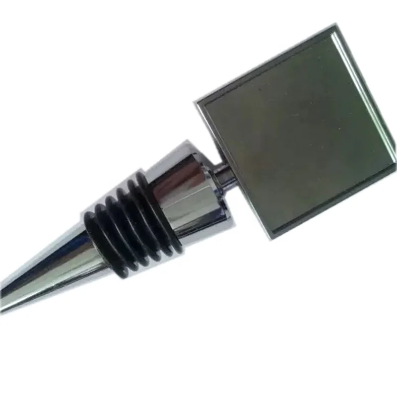 
Custom logo metal round craft blank champagne wine bottle stopper 