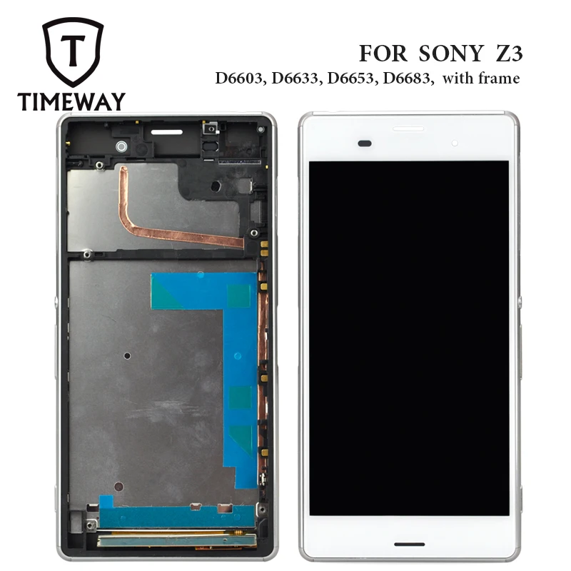  Цена по прейскуранту завода матовое покрытие для Sony Xperia Z3 Компактный ЖК-экран рамка оригинальное качество L55T D6653 D6603 D6633
