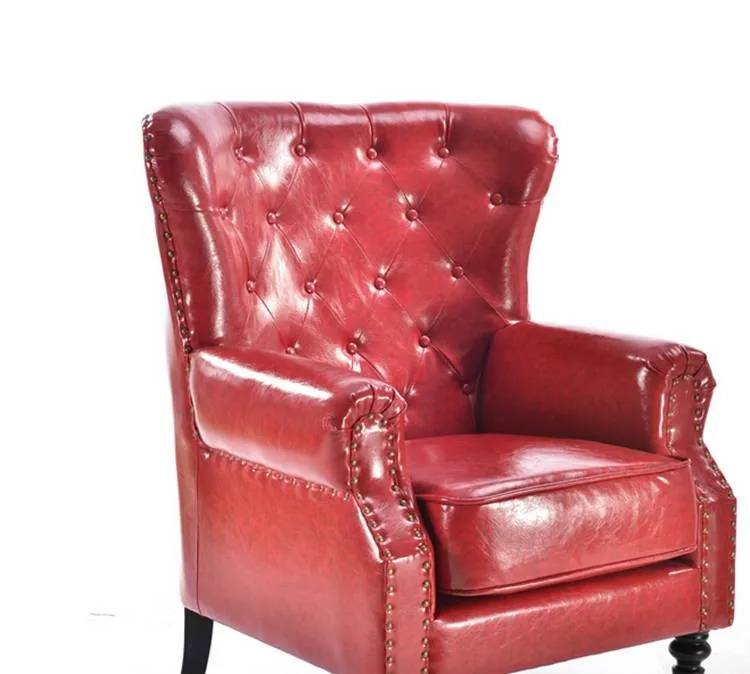 
High back leather armchair single seat sofa 