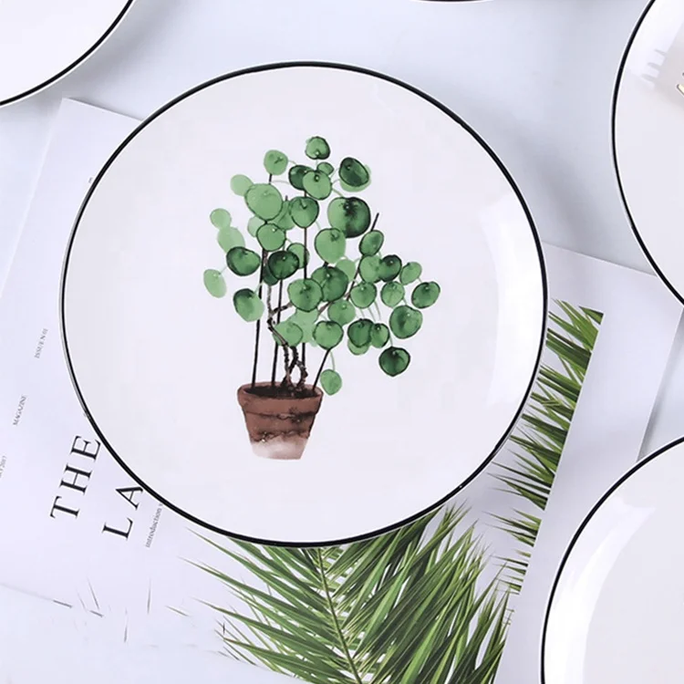 
portuguese palm leaf design crockery dinnerware 