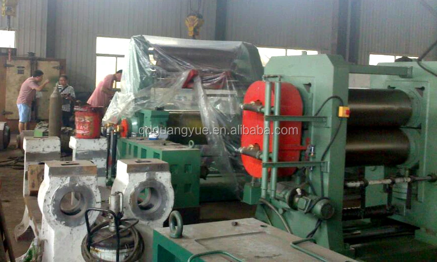 rubber calender machine High accuracy two roll rubber calender machine , three roll rubber calender , four roll rubbercalendering