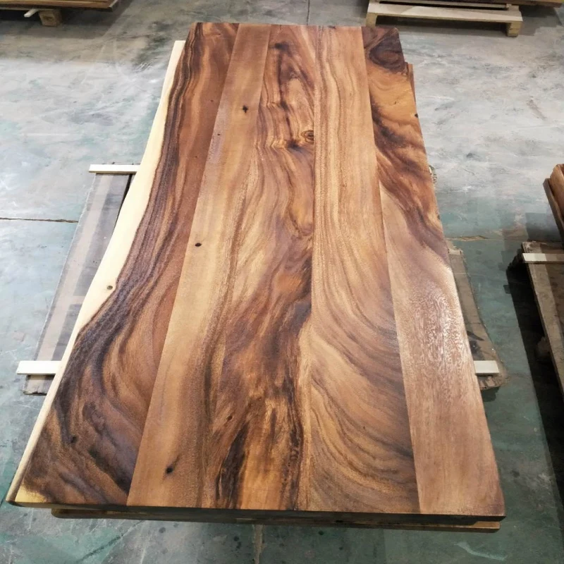 Luxury style top grade suar wood solid slab dining table top