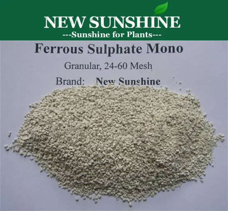Ferrous Sulphate Monohydrate/Heptahydrate Fertilizer Price 100% Water Soluble Iron Fertilizer