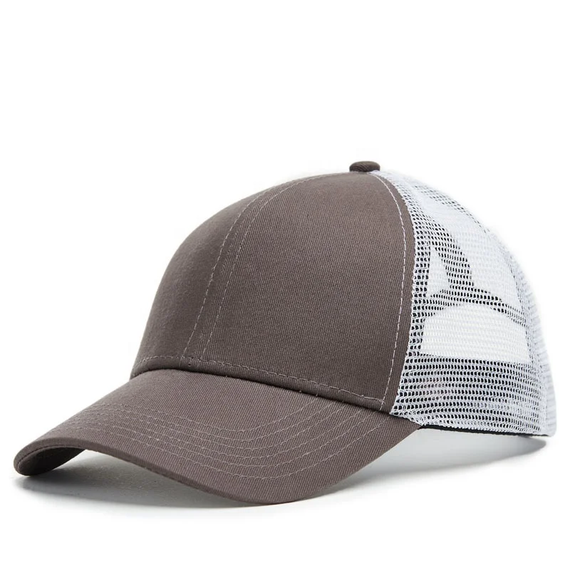 Оптовая продажа черная структурированная 6-панельная хлопковая простая сетчатая Кепка для дальнобойщика с логотипом на заказ