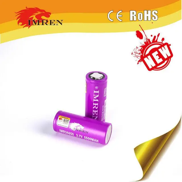 Cylindrical 26650 lipo battery 5500mah deep cycle battery cell 26650