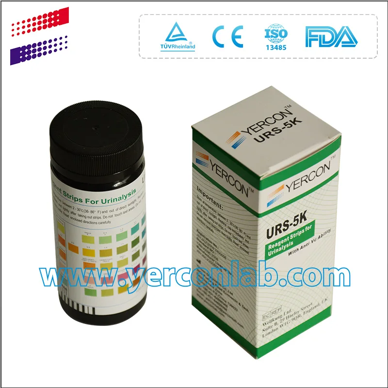 
visula read Yercon made urine strips URS-5 100pieces/barrel CE ISO TUV 