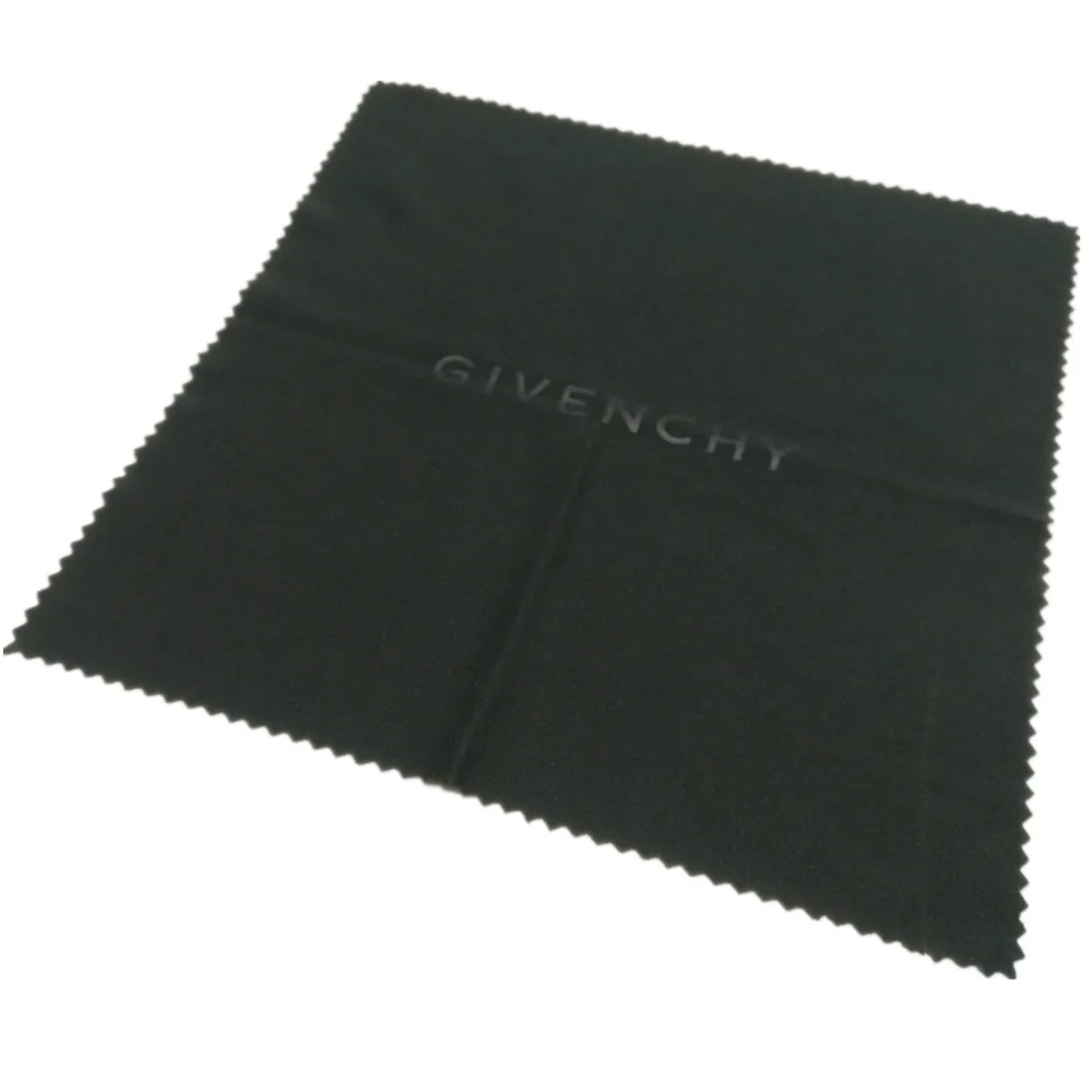 
 Пользовательский логотип черный стеклообъектив из микрофибры экран очков Чистящая полировальная ткань  