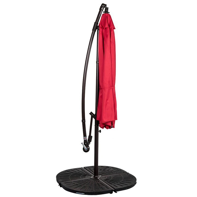 Good Supplier Umbrella Patio Fan Shaped Resin Beach Umbrella Base