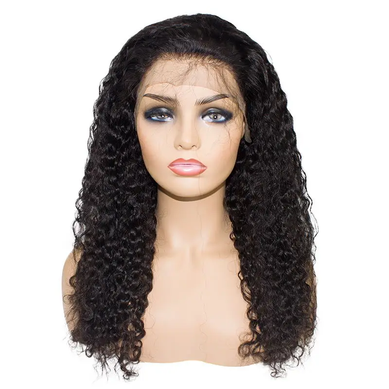 Guangzhou Guarantee Brazilian Water Wave Lace Front Human Hair Wigs  With Baby Hair No Tangle No Shedding