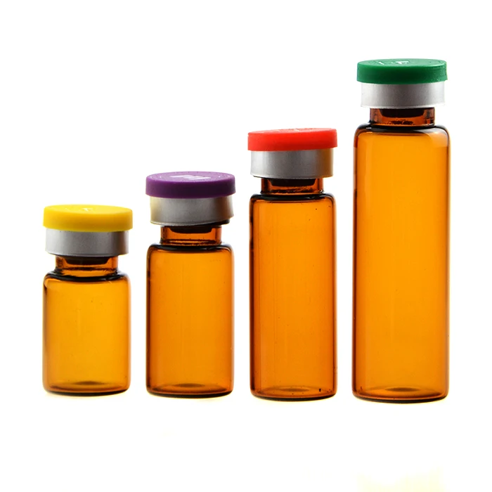 Amber moulded injection vial 10ml amber glass vial