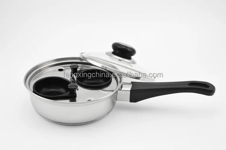 Индукционный яйцеварник из нержавеющей стали с 2 чашками