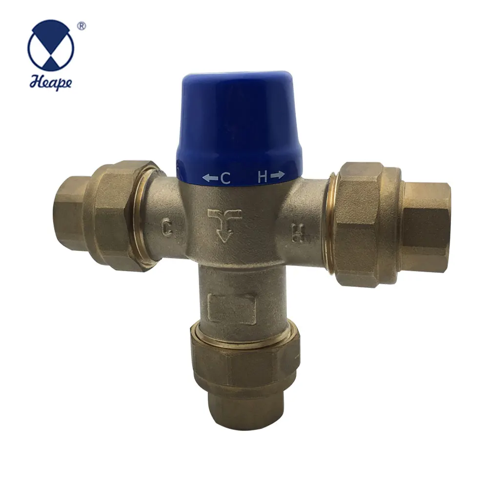 HEAPE 1/2' Lead Free Thermostatic Mixing Valve Standard 40℃ - 60℃thermostatic Mixing Valve Water Brass,lead Free Brass Safety