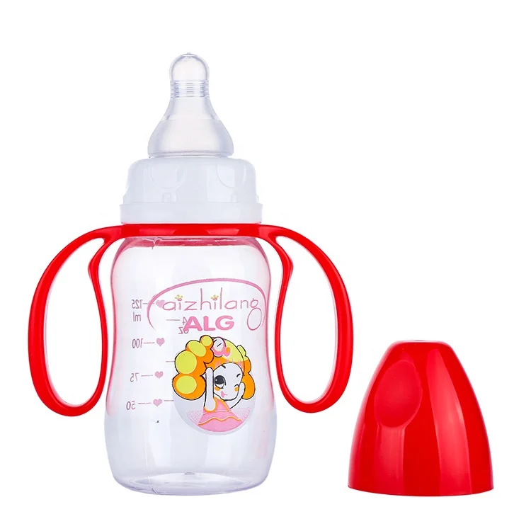 Factory supply 240ml wide mouth silicone baby feeding milk bottle with straw