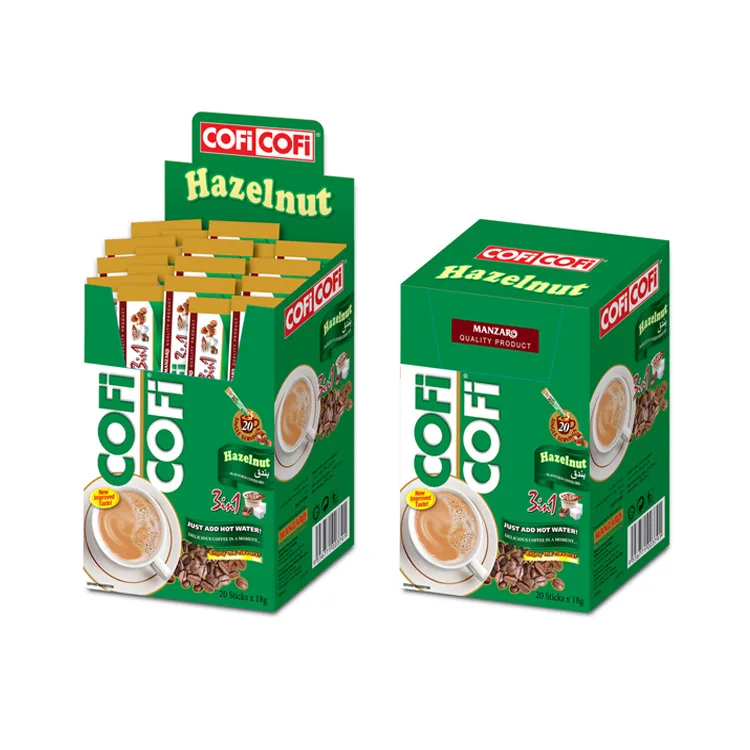 Malaysia COFI COFI Brand 3 in 1 Hazelnut 20 Sticks x 18g Instant Coffee Mix
