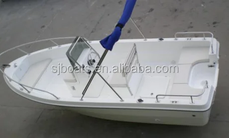 SANJ 15ft Fiberglass high speed small sport boat runabout Fishing factory fiberglass hull material for sale