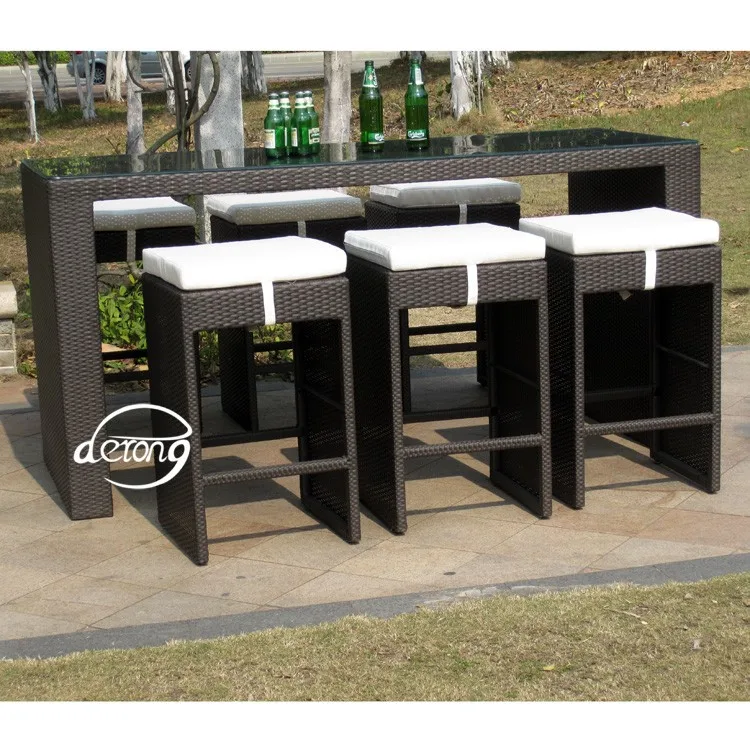 Wholesale Outdoor Bar Table and Chair Set for Hotel Bar Furniture Commercial Furniture 40*40*73 Cm Optional 200*81*110 Cm Modern