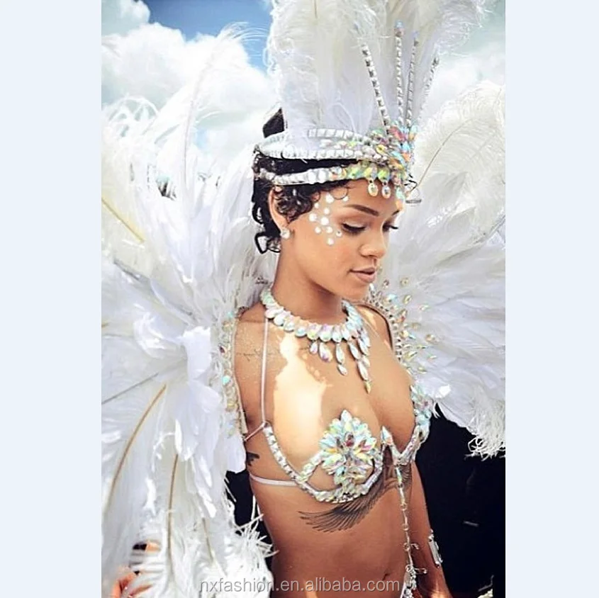 2018 Carnival Costumes band party with feather headpiece carnival wings for queen carnival wire costumes