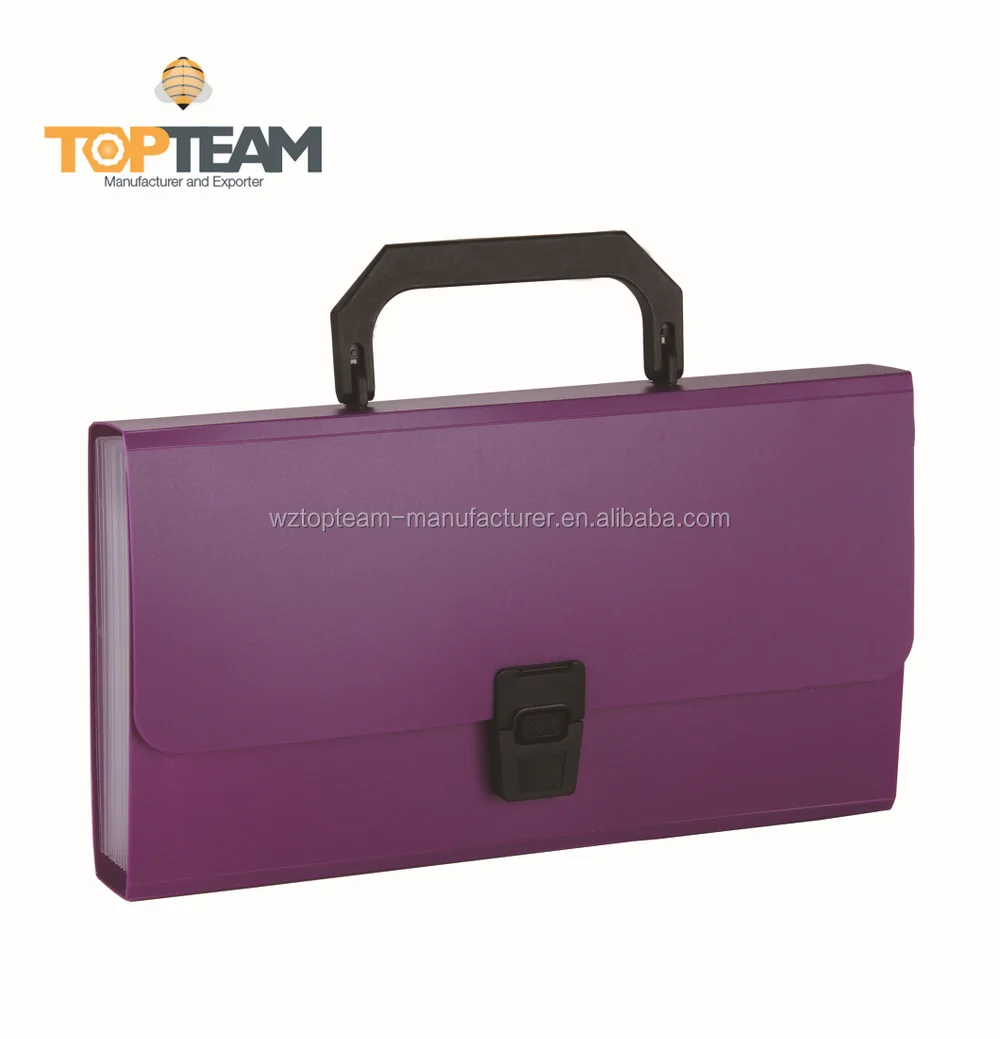 
A5 PP Expandable Wallet File Folder Plastic File Folder With 12 Pockets 