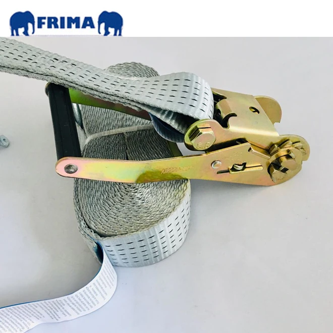 2500daN/5Ton/10m/50mm Heavy Duty Polyester  tie down strap  lashing belt with Commerical D Shackle