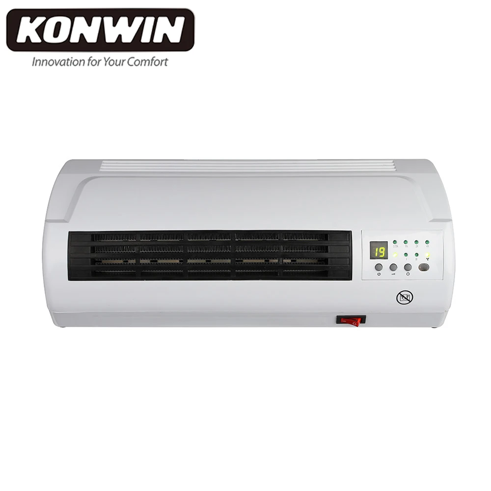 Konwin 2000W PTC Ceramic Remote Controlled Wall-Mounted Electric Air Heater for Home Bathroom Use