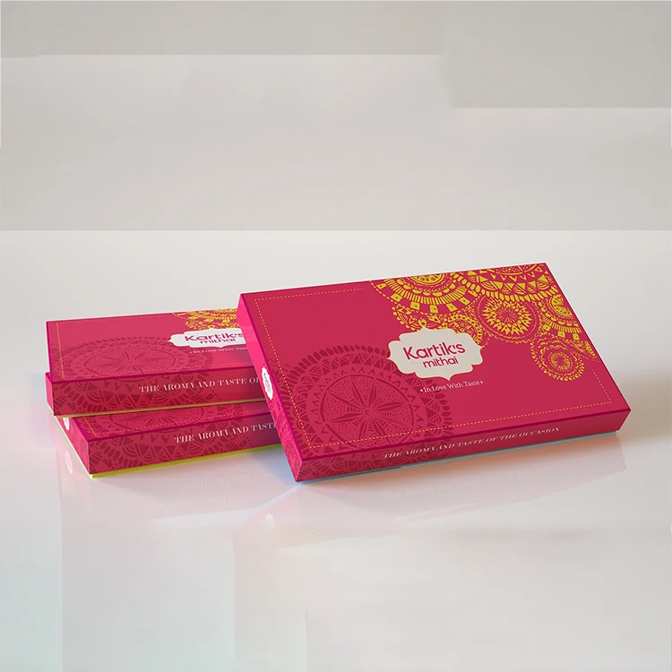 Hot Sale Factory Direct Price Design Carton Sweets Box Food Handmade Rigid Boxes Lid and Base Box Paperboard YL Packaging Accept