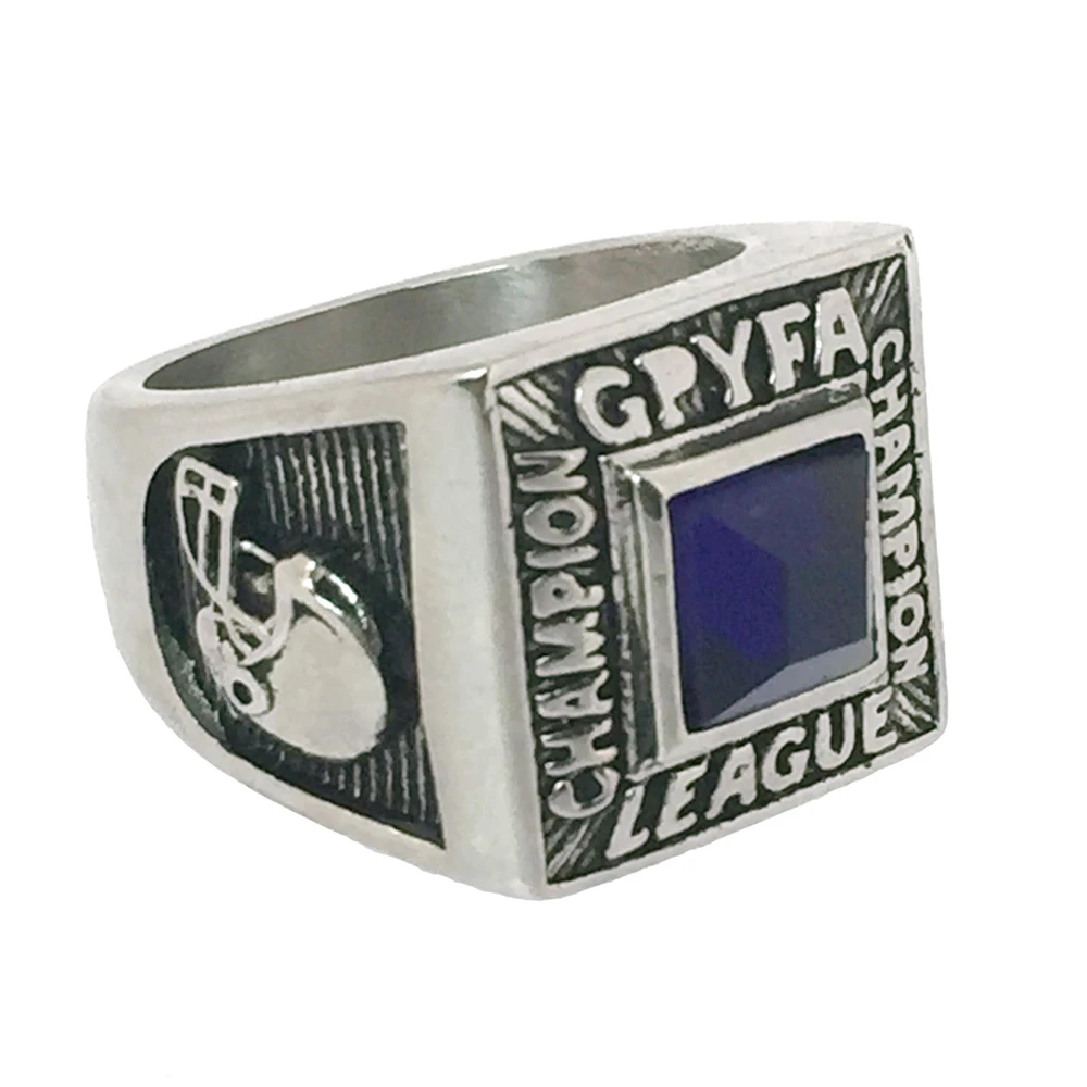 Eco-Friendly Men Ring Jewelry, Blue Stone SS925 Ring