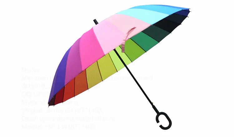 Straight umbrella color umbrella in japan rainbow umbrella
