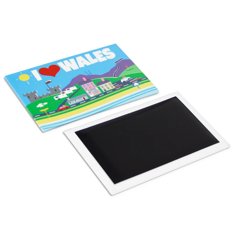 2024 Russia 65*65mm Tinplate World City Travel 3d High Quality Tourist Souvenir Metal Tin Foil Fridge Magnets