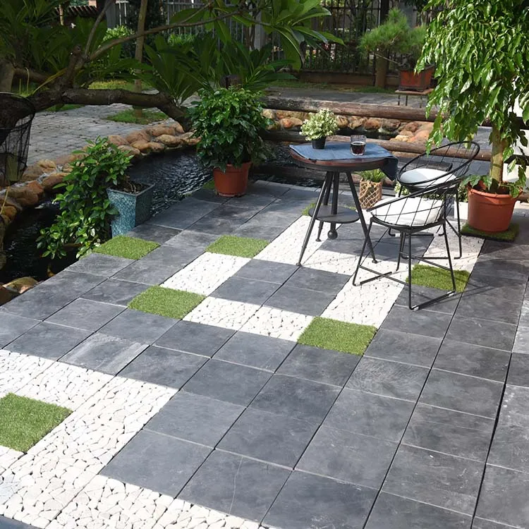 
2019 new design slate interlocking floor natural stone outdoor tile 