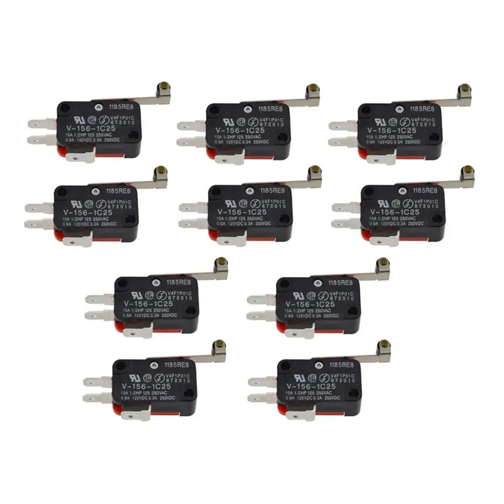 
Durable Micro Limit Switch V-156-1C25 Long Hinge Roller Momentary SPDT Snap Action 