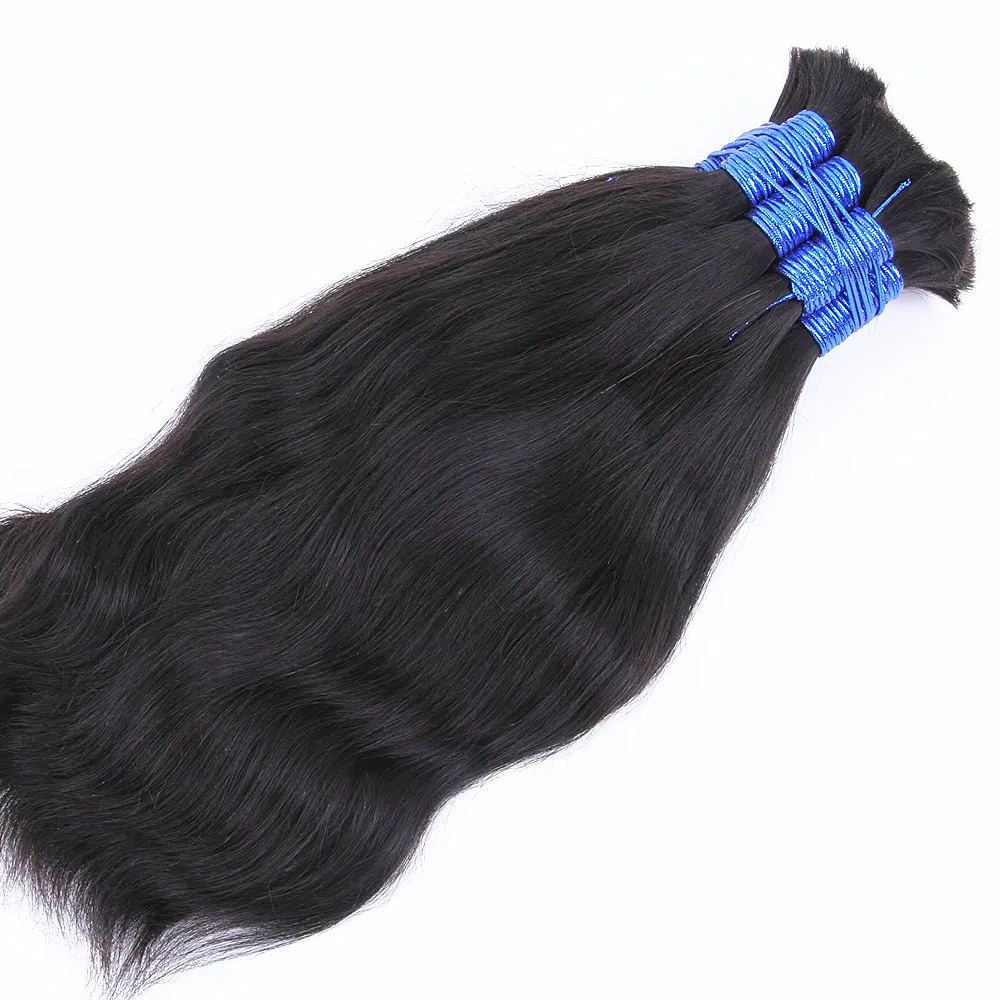 100% Raw Virgin Unprocessed Human Hair Bulk Brazilian Natural Hair bundles in Bulk for Wholesale Hair